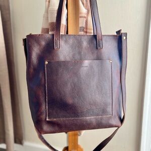 Portland Leather Crossbody Tote
